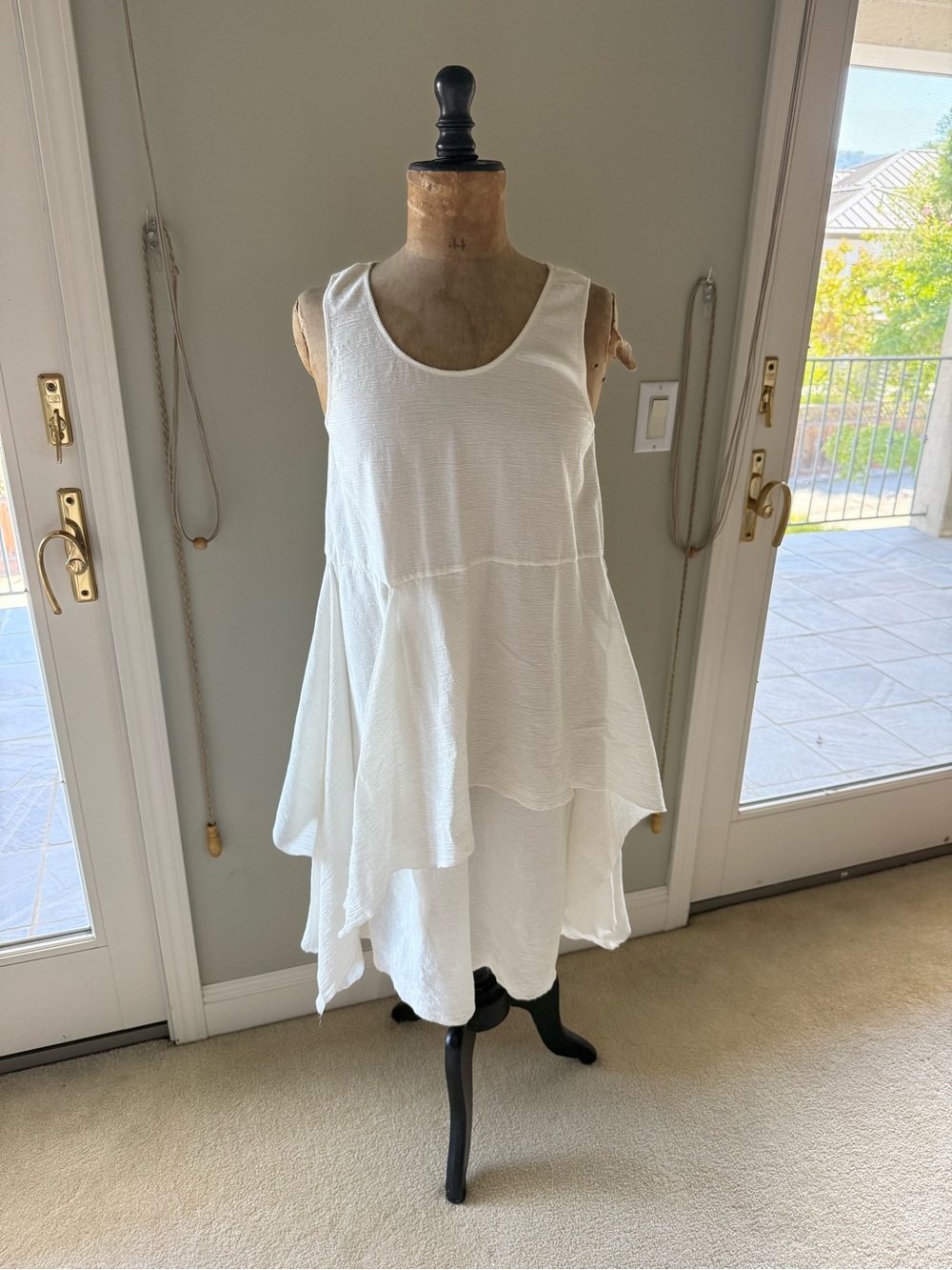 COS White Layered Midi Dress